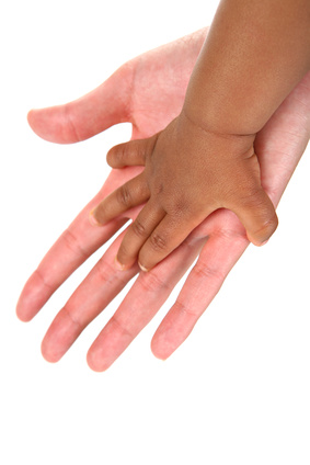 Baby and Mother Hands Together